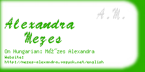 alexandra mezes business card